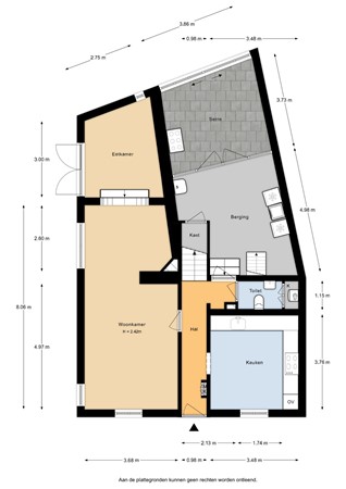 Floorplan - Havendijk 13, 4153 AW Beesd